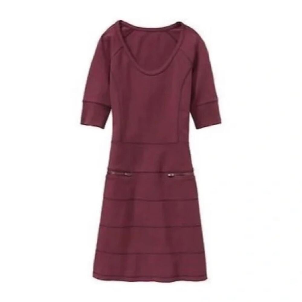 Athleta Strata Ponte Knit Dress in Cherrywood Women’s size medium
